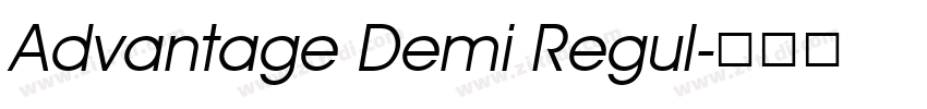 Advantage Demi Regul字体转换